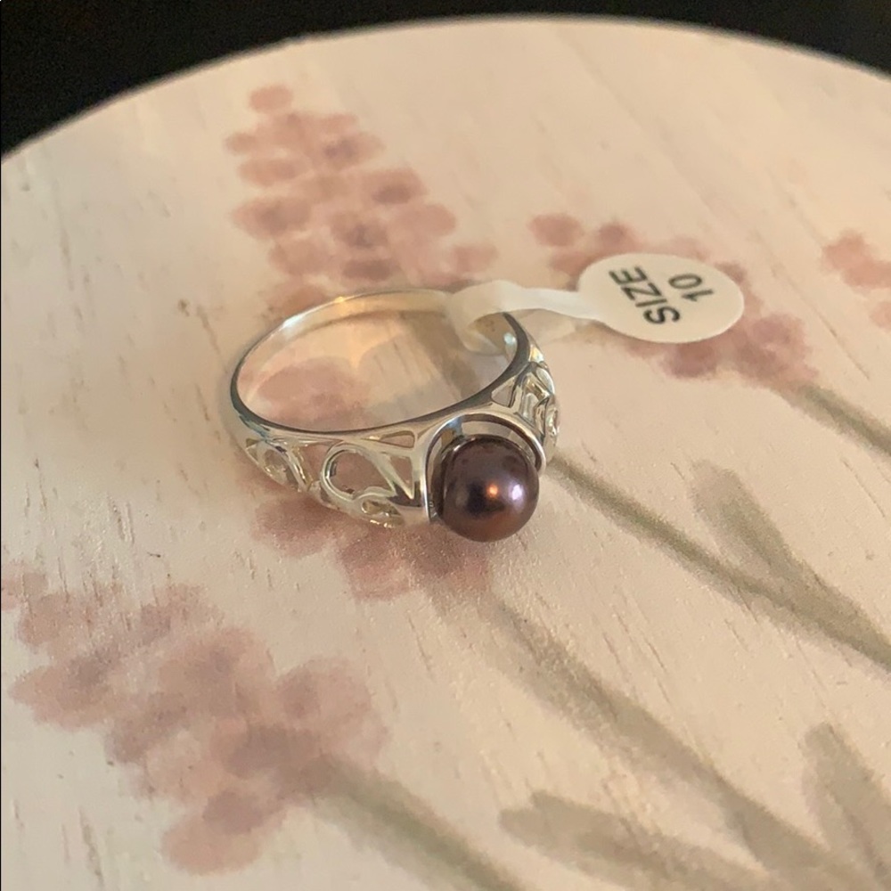 Dublin Ring with Blue Silver Pearl